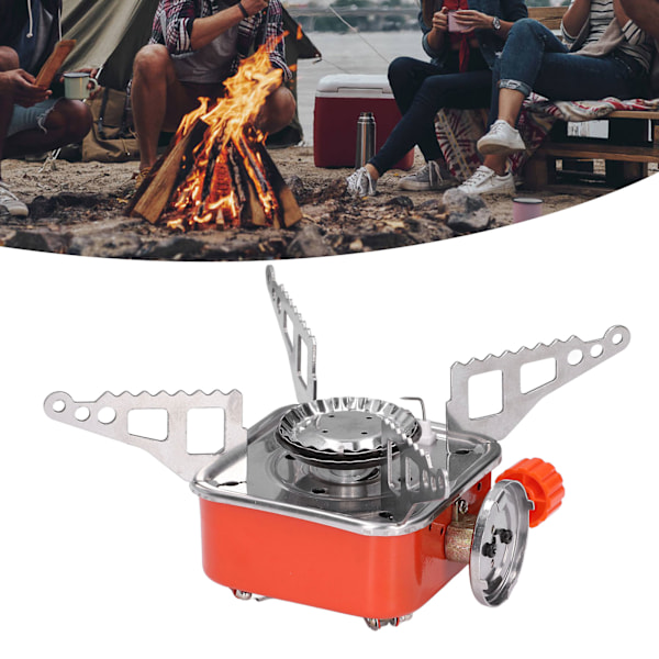 Foldable Camping Stove Stainless Steel Aluminum Alloy Portable Backpacking Stoves for HikingSquares