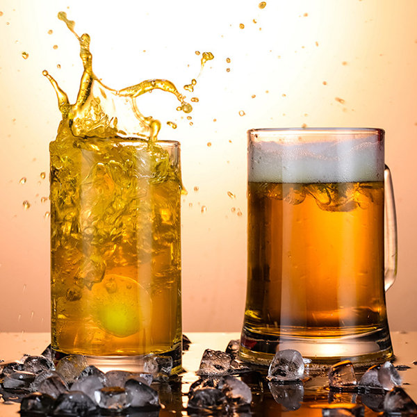Utsökta ölglas i glas, robust högkvalitativt glas med handtag, 650 ml tunga ölglas, klassisk och elegant design för restauranger och hem, Does