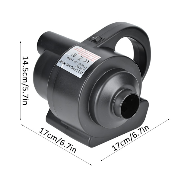 Plug-in förstärkt elektrisk växelströms pump för uppblåsbar paddelbräda gummibåtar EU-kontakt 220-240V