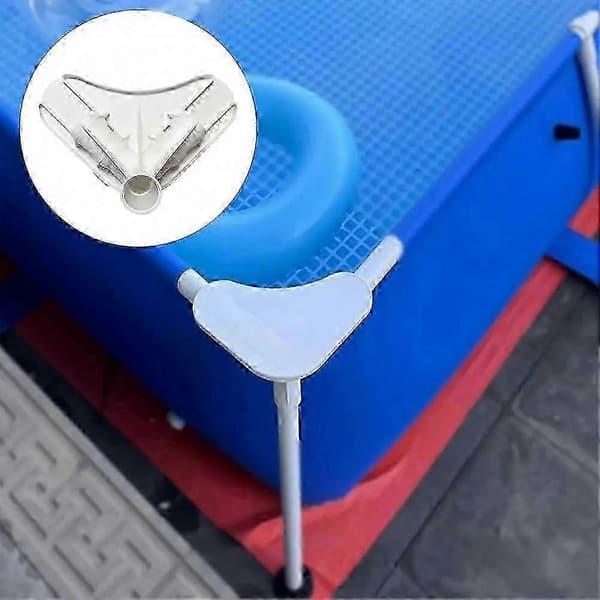 INTEX Poolram hörnstöd reservdel, plast-T-adapter för ovanmarkspool fästdelar, Ny 2026 White