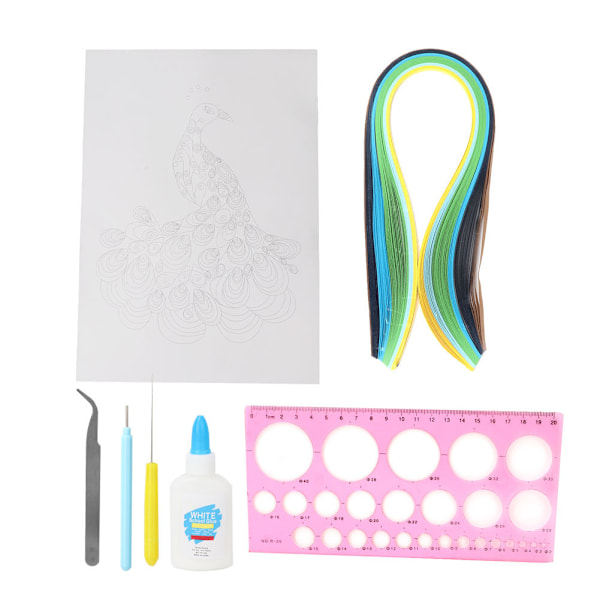 DIY Handcraft Mönster Papper Quilling Set Barn Intresse Odling Quilling Papper Verktygssats