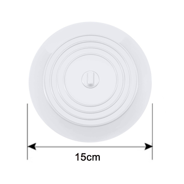 Platt avloppsplugg för kök, platt avloppsplugg för badrum, badkar, 15cm