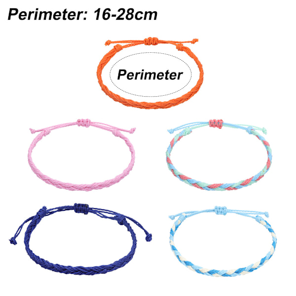 Flätad rep-armband kvinnor män flickor pojkar