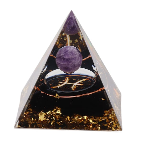 5cm Orgonitpyramid för positiv energiheling Kristallpyramid Meditation Orgonitpyramid Chakra Zodiak Energikälla Fiskarna