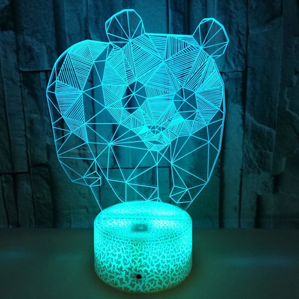Färgskiftande Nattlampa, Säker GARANTI med Dimmerfunktion för Lugna Nätter, 3D-Illusionslampa för Kreativ Heminredning, Fjärrkontroll för Enkel Användning