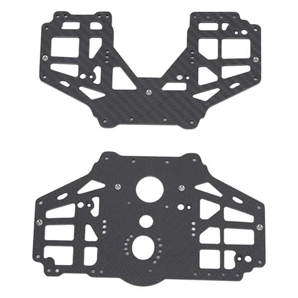 2 st chassi sidoplattor set vänster höger kolfiber svart för Losi LMT 1:8 4WD solid axel RC bil