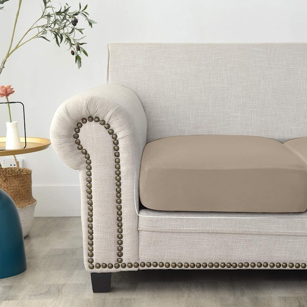 Stretch hjem hotell Sølv fløyel super myk sofa putetrekk sofa hatt sofa støvtrekk stoff Camel color