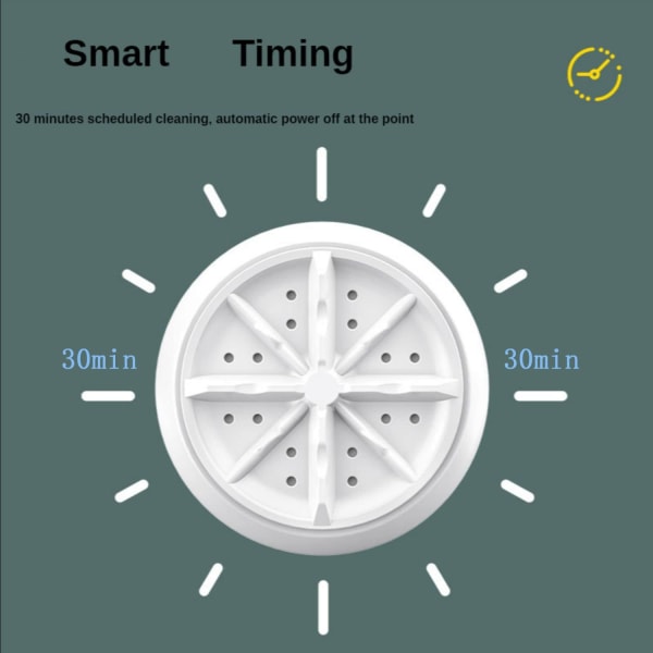 Mini Vaskemaskine - 27W Høj Effekt Turbo Vaskemaskine