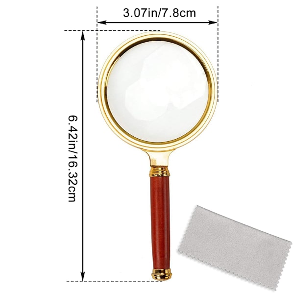 Forstørrelsesglas, læseforstørrelsesglas 10x