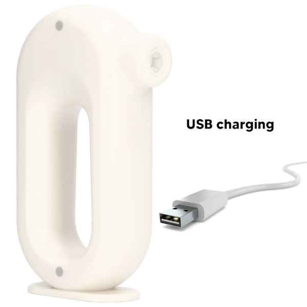 Elektrisk håndmikser USB-lading 4 nivå justering Elektrisk eggvisp Håndholdt melkeskummer for hjemmekjøkken Hvit