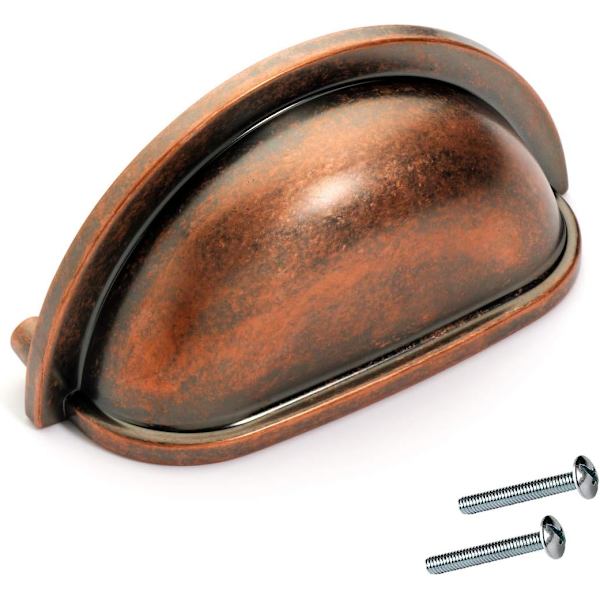 Dynasty Hardware P-2769-AC Antik Kobber Skab Hardware Bin Pull