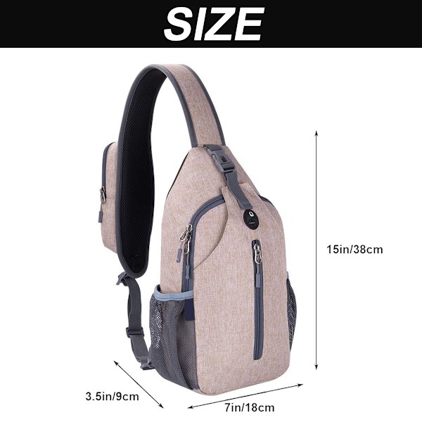 Sling-reppu Säädettävä reppu Miehille ja naisille Vaellus