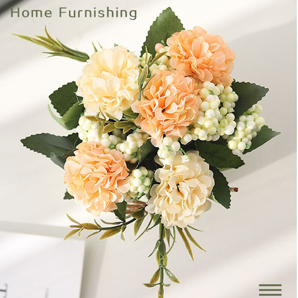Kunstige hortensiaer med potte, kunstige hortensia blomster kunstige