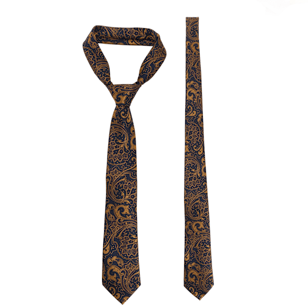 Herreslipssett Klassisk mønster Business Casual Slips Halsslips Bryllupsfest Bursdagsslips Gaveeske Sett