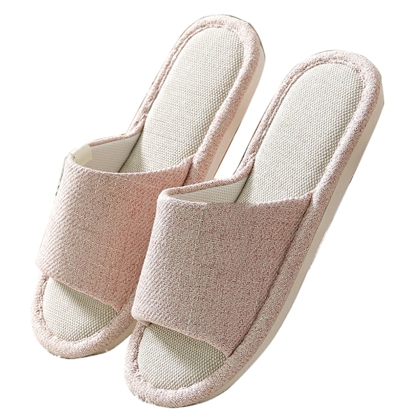 Linen Slippers Men Women Warm Slippers