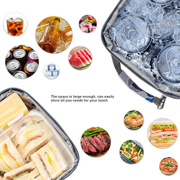 Isolerad lunchväska Oxford tyg Camping lunchväska Bärbar picknickväska för utomhuskontor