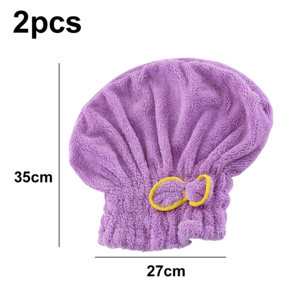 Koral dunet hårhætte og tørklæde hurtigtørrende hat