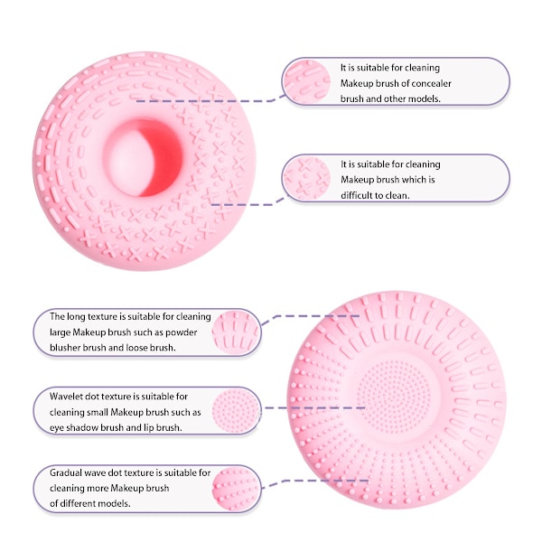 Silikoninen meikkisivellinten puhdistusmatto, kannettava, meikkisivellinten puhdistukseen