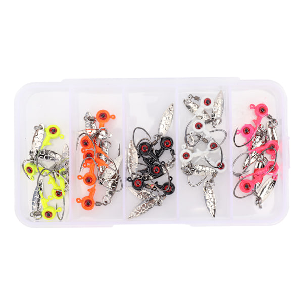 25PCS Fiskebete med Spinner 1,75g Fiskebete i Kolstål för Utomhusfiskeutrustning