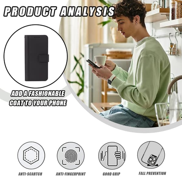 Samsung Galaxy A22 5G - Wallet Case - Vælg farve! Sort
