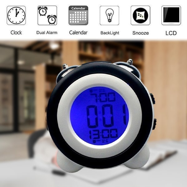 LCD-display elektronisk klocka sovrum vardagsrum Klocka digital klocka stor klocka väckarklocka studentklocka generation