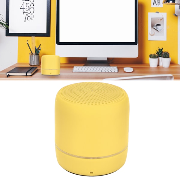 Bärbar Bluetooth 5.0-högtalare med basstereo 280 Hz-16 kHz, minireshögtalare för resor utomhus, gul