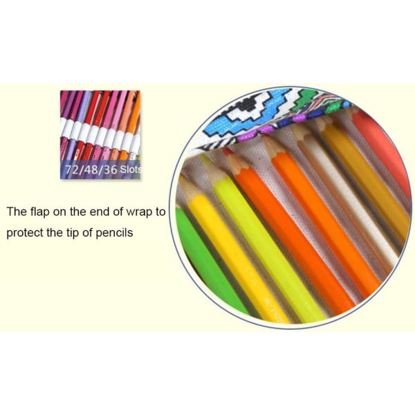 Creative Canvas Roll Up Penalhus med stor kapacitet Pen blyant