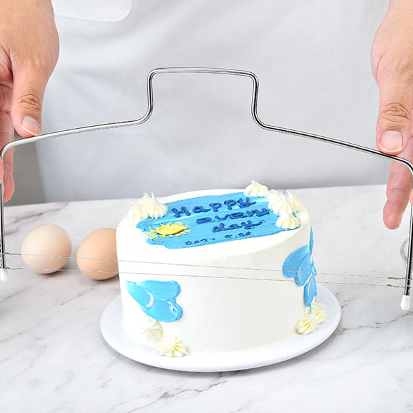 Mångsidig Tårtskärare i Rostfritt Stål, Handhållen Osthyvel med Justerbar Design för Exakt Skärning