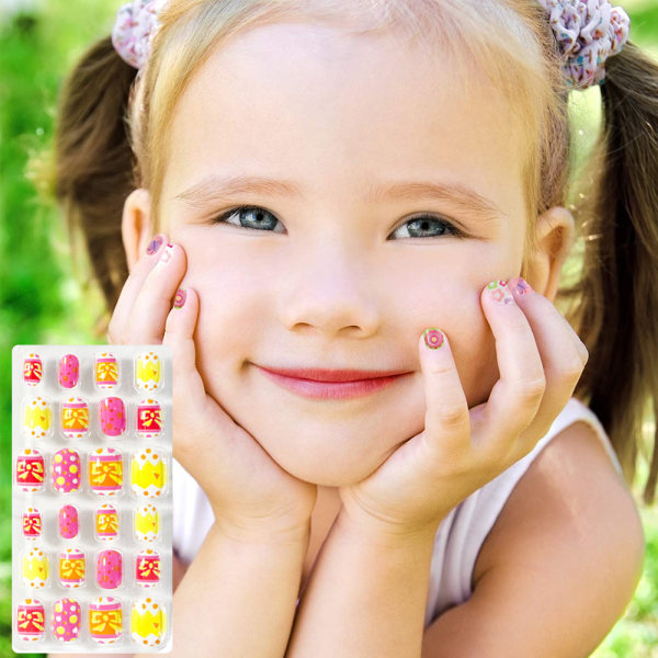 Kids Press Nails Barn Falske negler Kunstige negletips Jenter