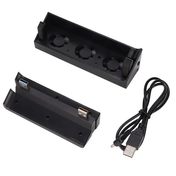 Pelikonsolin jäähdytystuuletin USB-käyttöinen automaattinen älykäs ulkoinen jäähdytin HUBilla PS4 Slim -isännälle