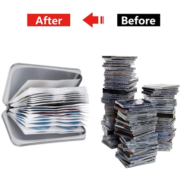 CD-veske for 80 plater /CD/DVD/Blu-ray, oppbevaring, plassbesparende