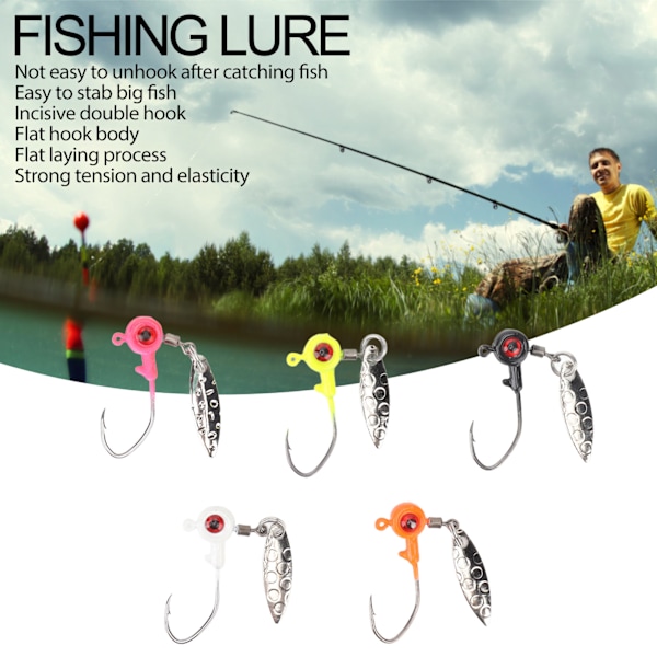 25PCS Fiskebete med Spinner 1,75g Fiskebete i Kolstål för Utomhusfiskeutrustning