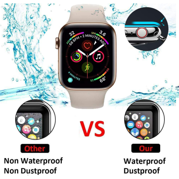 2 deler Kompatibel for Apple Watch herdet glassskjerm