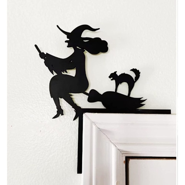 Intrikat Design Metall Halloween Dekoration, Stilfull Dörrdekoration Med Spöklik Atmosfärförhöjare, Lättinstallerad Hållbar Metallkonst För Unisex