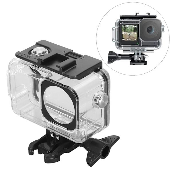 Toiminta-kameran vedenpitävä kotelo 40m/131ft vedenpitävä suojakotelo kiinnikkeellä DJI Osmo Action 3:lle