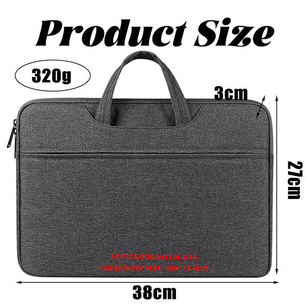 Bærbar Laptopveske 13,3 Tommer 15,4 Tommer 15,6 Tommer Mote Notebook
