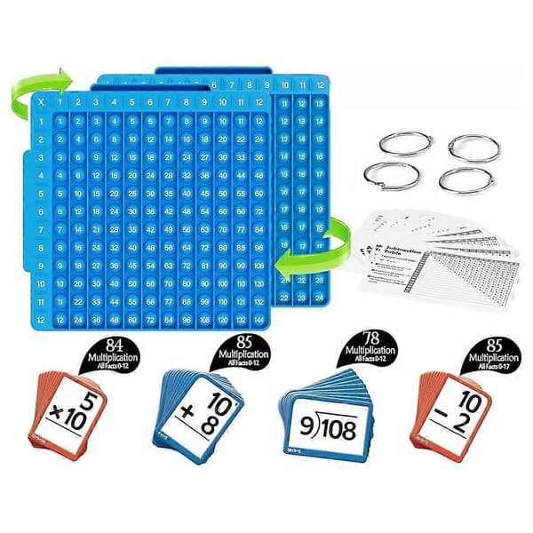 Flashcards for barn matte-fidget-lekebrett addisjon/subtraksjon/multiplikasjon/divisjon matte-flashcard-sett for gutter og jenter Blue Style