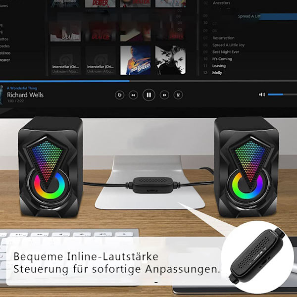 USB-datorhögtalare stereohögtalarsystem