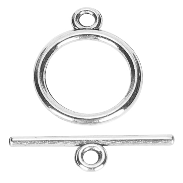 100 sett Toggle Clasps Legering 2mm OT Spenne DIY Smykkefremstillingsrekvisita for Halskjede ArmbåndSølv
