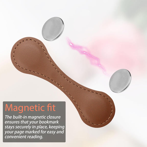 Magneettinen kirjanmerkki retro-muistikirjan merkki vahva magneettinen rautakirjanmerkki nahkainen magneettinen kirjanpidike, kompakti koko monipuolinen käyttö