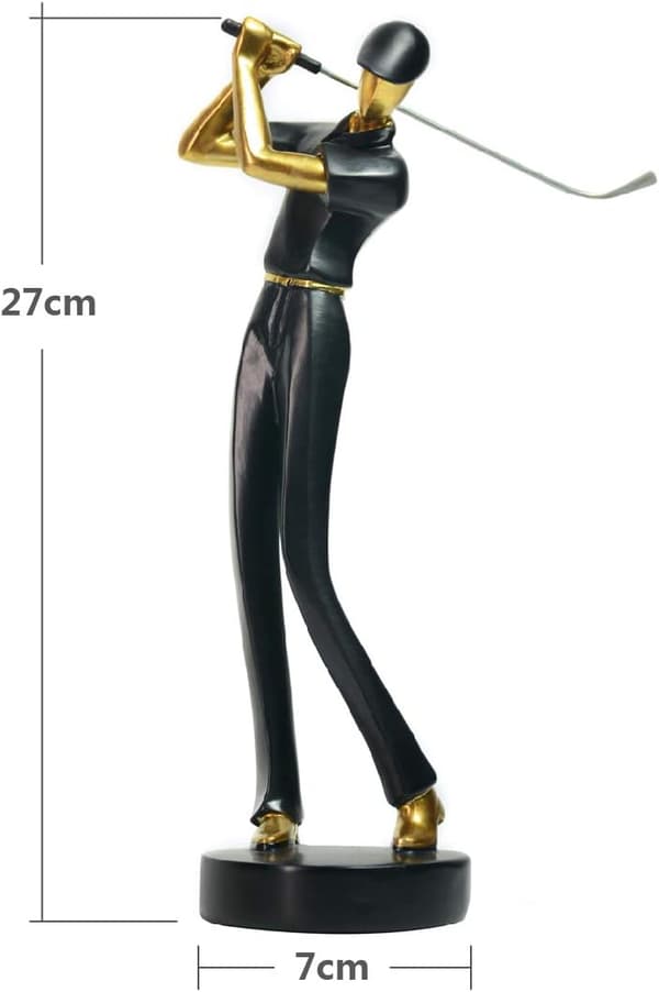 Amoy-Art Golfarstaty Figur Golfskulptur Dekor Modern Inter