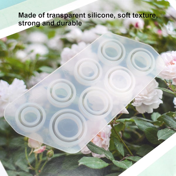 Silikoneform DIY Unik Krystal Epoxy Ring Transparent Silikoneform Dekoration