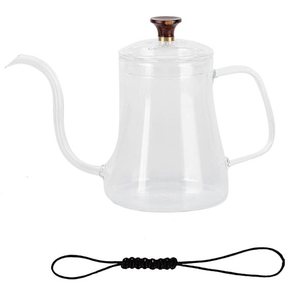 Glass Kaffe Kanne Svanehals Tynn Munn Kanne Håndlaget Kaffe Maker Hell Over Kanne(350ml )