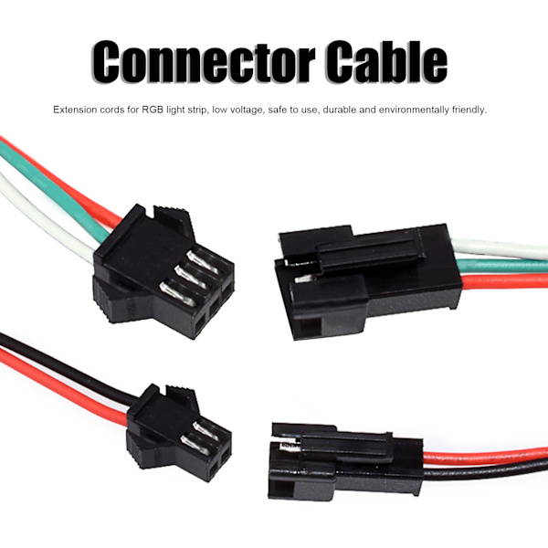 RGB-forlengelseskontaktkabel LED-stripetilkoblingskabel 2Pin 3Pin grensesnittbelysningsdeler