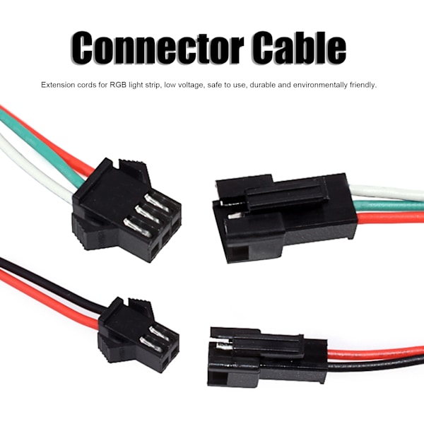 RGB-jatkokaapeli, LED-nauha, liitäntäjohto, 2-nastainen 3-nastainen liitäntä, valaistusosat