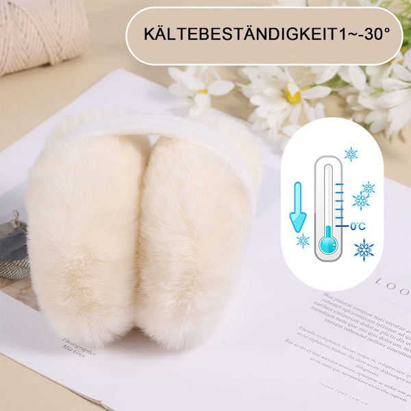 Öronmuffar, vintervarma öronmuffar för kvinnor och flickor