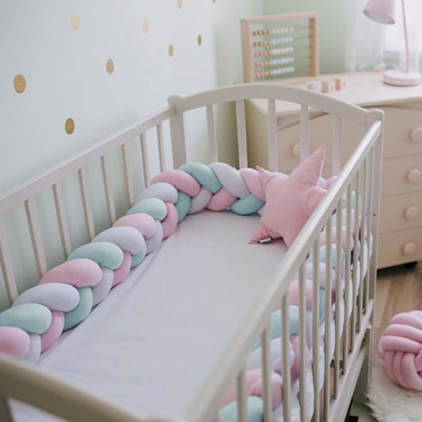 Sengkant baby seng, kantbeskyttelse hodebeskyttelse for barneseng barneseng