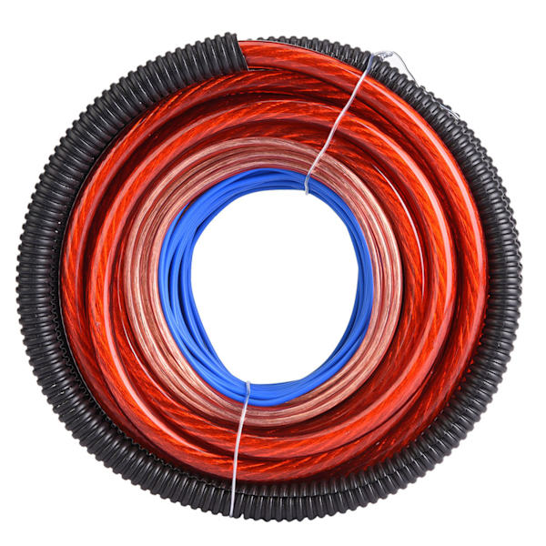 4 Gauge 2800W Biljud Subwoofer Förstärkare Högtalare Installationskabel Kit Säkring Passar