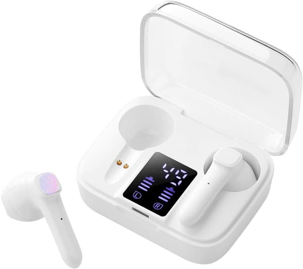 Ekte trådløse ørepropper, Bluetooth 5.0, LED-strømdisplay i sanntid