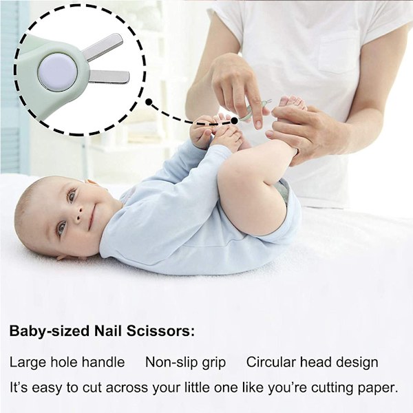 Baby nagelset, med söt uggla-formad väska för nyfödda